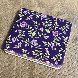 Floral Purple Mirror Compact